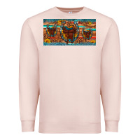 Pale Pink saddle horseshoe  sunflower leopard license plate Premium Sweatshirt - Artiststas