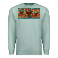 Seafoam saddle horseshoe  sunflower leopard license plate Premium Sweatshirt - Artiststas
