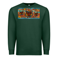Sports Green saddle horseshoe  sunflower leopard license plate Premium Sweatshirt - Artiststas