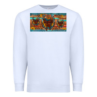 White saddle horseshoe  sunflower leopard license plate Premium Sweatshirt - Artiststas