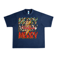 Navy merry christmas lightning bolt Urban Heavy Tee - Zillion Design Studio