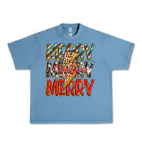 Pebble Blue merry christmas lightning bolt Urban Heavy Tee - Zillion Design Studio