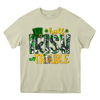 Mossy Half Irish All Trouble Heavy Core Tee - CowhideDigitalArt