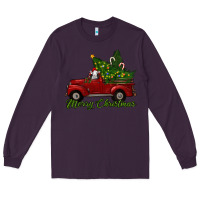 Plum merry christmas baby sheep trees with truck Long Sleeve Tee - RanaPortraitStore