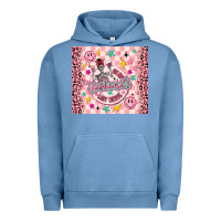 Pigment Pebble Blue on my husbunds last nerve pink Urban Hoodie - MaliasSmallBusiness