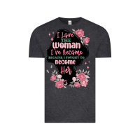 Vintage Black i love the woman ive become Vintage Tee - MaliasSmallBusiness