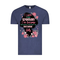 Vintage Denim i love the woman ive become Vintage Tee - MaliasSmallBusiness
