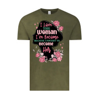 Vintage Olive i love the woman ive become Vintage Tee - MaliasSmallBusiness