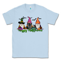 Dusty Blue happy halloween gnome pumpkin Classic Tee - RanaPortraitStore