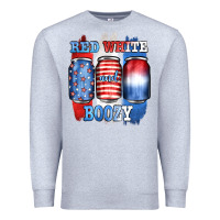 Heather Grey red white and boozy Premium Sweatshirt - JahusDesignShop