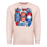 Pale Pink red white and boozy Premium Sweatshirt - JahusDesignShop