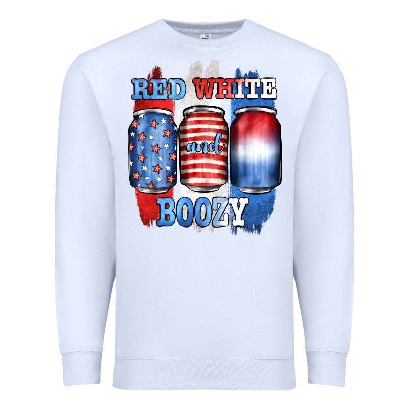 Red White And Boozy Premium Sweatshirt by JahusDesignShop | Teevron