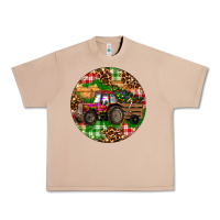 Burro Christmas Farm Red Tractor Urban Heavy Tee - RanaPortraitStore