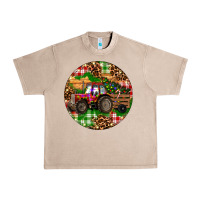 French Oak Christmas Farm Red Tractor Urban Heavy Tee - RanaPortraitStore