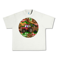 Pistachio Christmas Farm Red Tractor Urban Heavy Tee - RanaPortraitStore