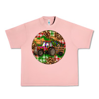 Salmon Christmas Farm Red Tractor Urban Heavy Tee - RanaPortraitStore
