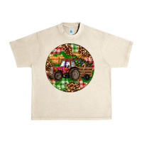 Sandshell Christmas Farm Red Tractor Urban Heavy Tee - RanaPortraitStore