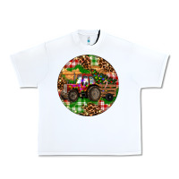 White Christmas Farm Red Tractor Urban Heavy Tee - RanaPortraitStore