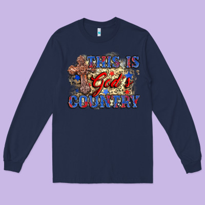 This Is God's Country Long Sleeve Tee Designed By Zillion Design Studio
