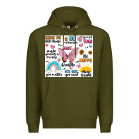 Army Green positive affirmations Premium Hoodie - MaliasSmallBusiness