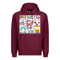 Burgundy positive affirmations Premium Hoodie - MaliasSmallBusiness