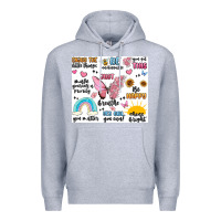 Heather Grey positive affirmations Premium Hoodie - MaliasSmallBusiness