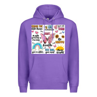 Purple positive affirmations Premium Hoodie - MaliasSmallBusiness