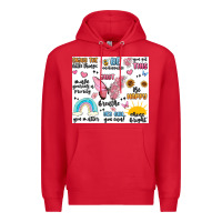 Red positive affirmations Premium Hoodie - MaliasSmallBusiness
