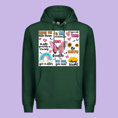 Positive Affirmations Premium Hoodie Designed By Maliassmallbusiness