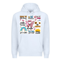 White positive affirmations Premium Hoodie - MaliasSmallBusiness