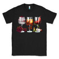 Black hallothanksmas halloween thanksgiving  christmas wine Classic Tee - FaDigitalArtStudio