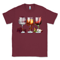 Burgundy hallothanksmas halloween thanksgiving  christmas wine Classic Tee - FaDigitalArtStudio