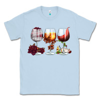 Dusty Blue hallothanksmas halloween thanksgiving  christmas wine Classic Tee - FaDigitalArtStudio