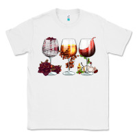 White hallothanksmas halloween thanksgiving  christmas wine Classic Tee - FaDigitalArtStudio