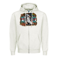 Oatmeal Heather cowgirl Zipper Hoodie - SublimationCraftShop