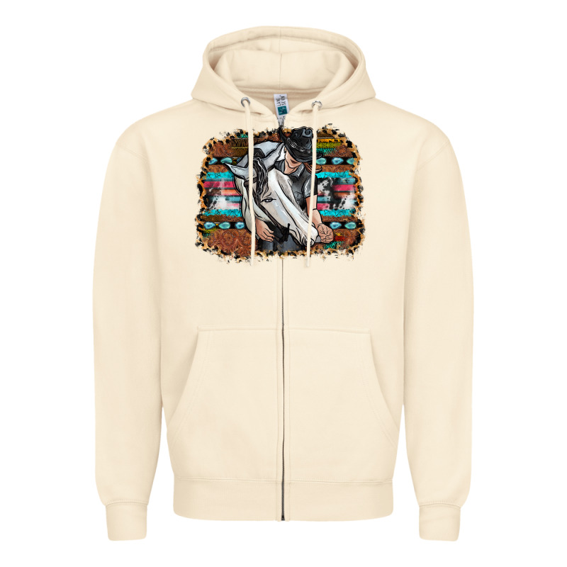Cowgirl Zipper Hoodie by SublimationCraftShop | Teevron