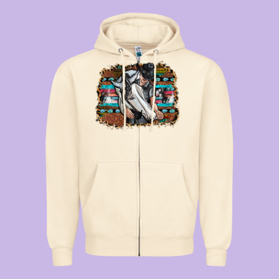 Cowgirl Zipper Hoodie Designed By Sublimationcraftshop