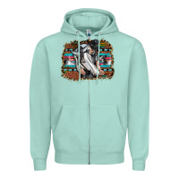 Seafoam cowgirl Zipper Hoodie - SublimationCraftShop