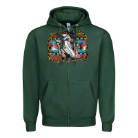 Sports Green cowgirl Zipper Hoodie - SublimationCraftShop