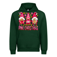 Forest Green Merry pink Christmas gnomes Urban Hoodie - NancyCooperArtShop