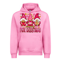 Fuchsia Pink Merry pink Christmas gnomes Urban Hoodie - NancyCooperArtShop