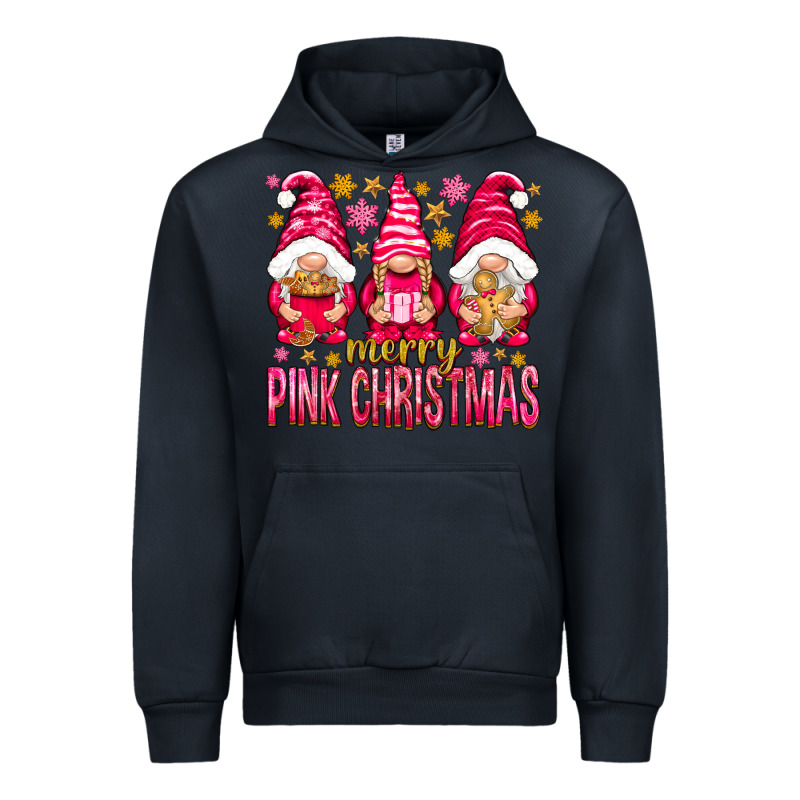 Merry Pink Christmas Gnomes Urban Hoodie by NancyCooperArtShop | Teevron