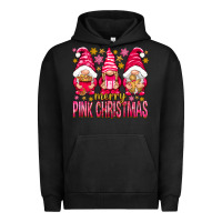 Pigment Black Merry pink Christmas gnomes Urban Hoodie - NancyCooperArtShop