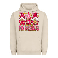Pigment French Oak Merry pink Christmas gnomes Urban Hoodie - NancyCooperArtShop