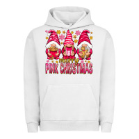Pigment Lunar Rock Merry pink Christmas gnomes Urban Hoodie - NancyCooperArtShop