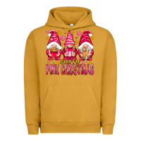 Pigment Peanut Butter Merry pink Christmas gnomes Urban Hoodie - NancyCooperArtShop