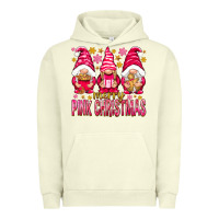 Pigment Pistachio Merry pink Christmas gnomes Urban Hoodie - NancyCooperArtShop