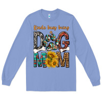 Colony Blue kinda busy being a dog mom Long Sleeve Tee - texasbilliewilder