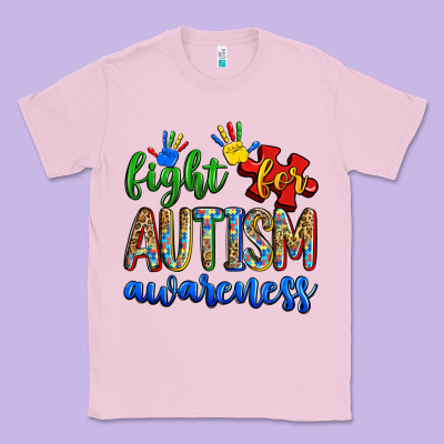 Fight For Autism Awareness Classic Tee Designed By Zillion Design Studio