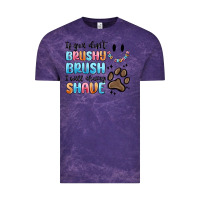 Cloud Purple if you dont brushy brush i will shavey shave Vintage Tee - MaliasSmallBusiness